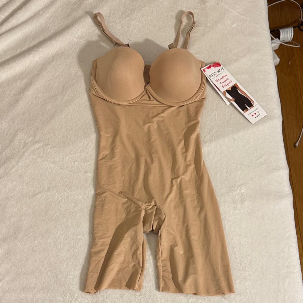 SPANX Beige Bodysuit Shapewear